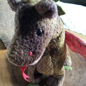 Scorch the Dragon Ty Beanie baby RARE!